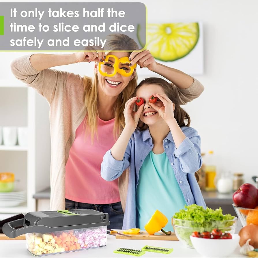 6-in-1 Multifunction Food Chopper – Fast & Safe Kitchen Prep